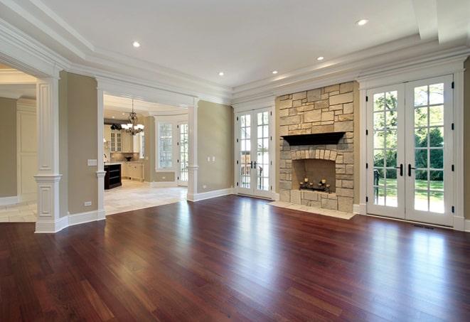 elegant wood flooring with a glossy finish